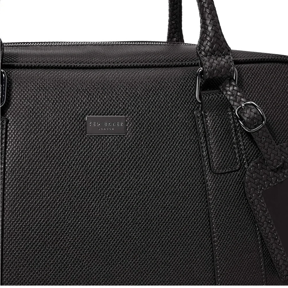 Ted Baker Black Briefcase with Brown Trim